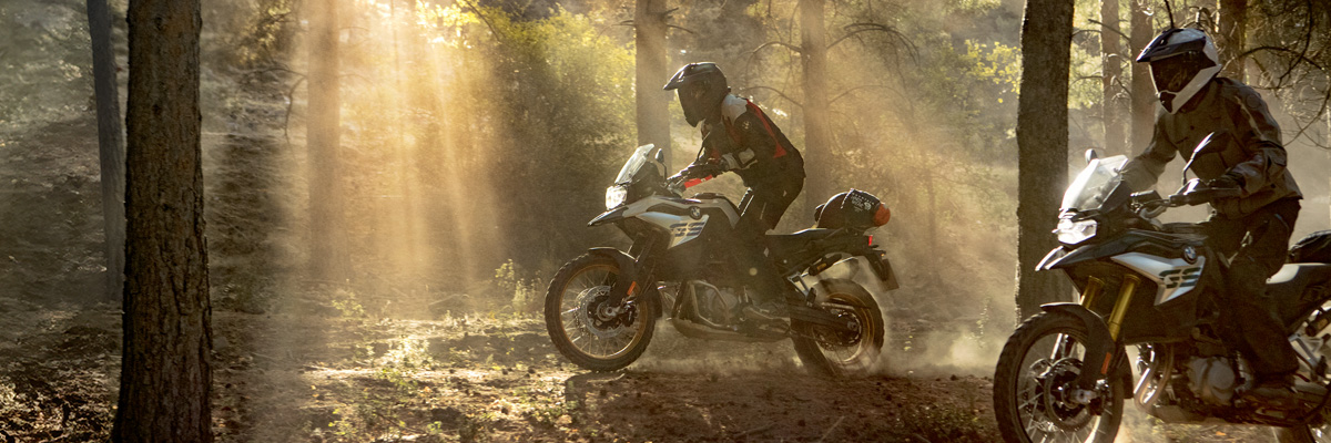 BMW Motorcycle riders visiting a park in Northern California.