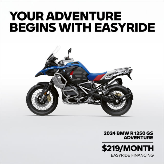 With TFT Display & Connectivity, Intelligent Emergency Call, and available Ride Modes Pro, the BMW R 1250 GS Adventure is an adventure riding icon. Gear up for your next journey with $219/month EasyRide financing. Come test ride today! 😎 
#BMWMotorradUSA #MakeLifeARide #SpiritofGS #NorCalBMWMotorrad